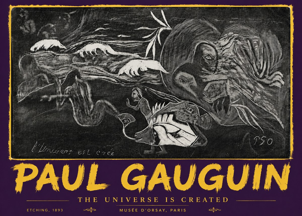 Paul Gauguin The Universe Is Created I No5 - Plakát