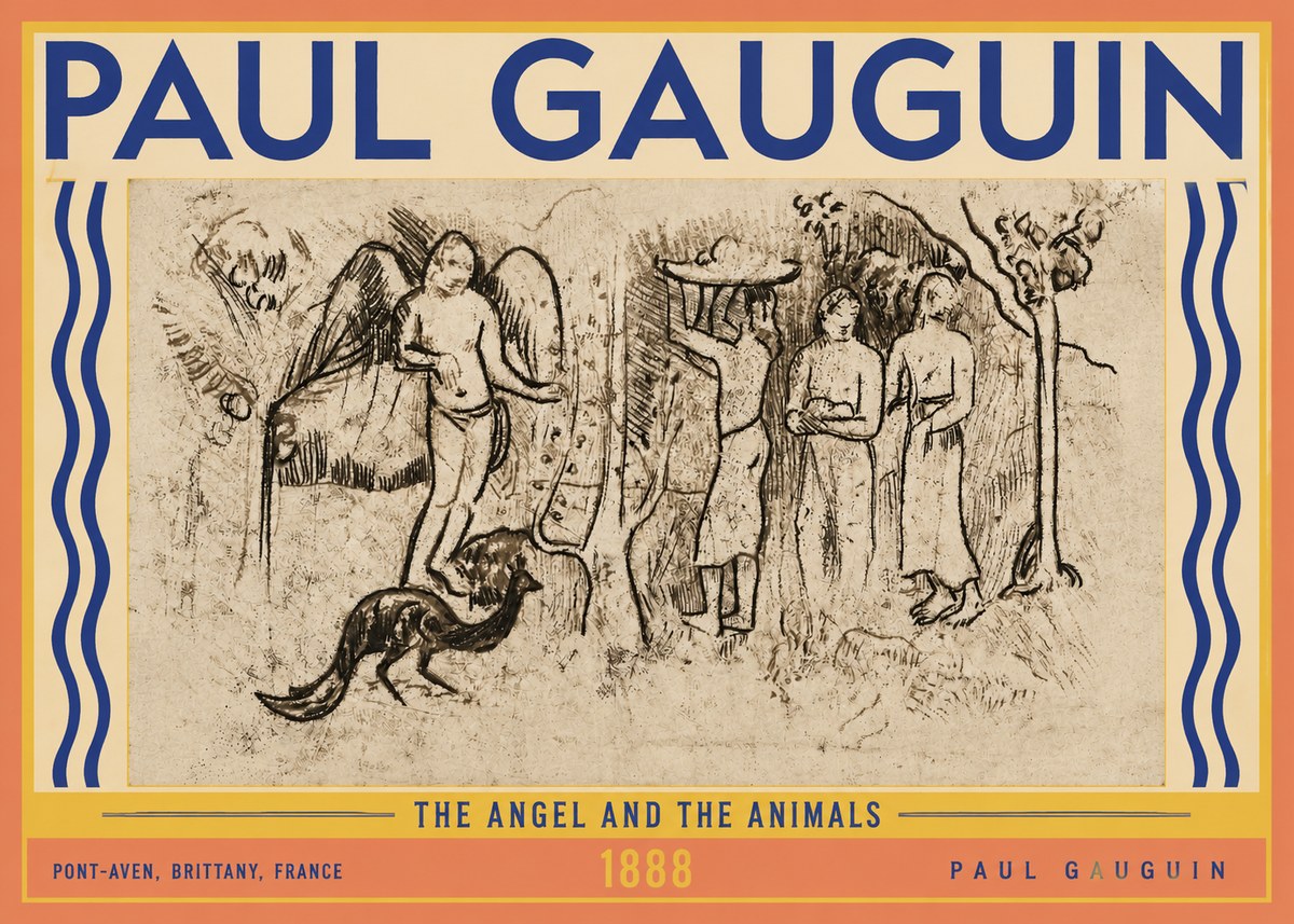 Paul Gauguin The Angel and the Animals No3 - Plakát