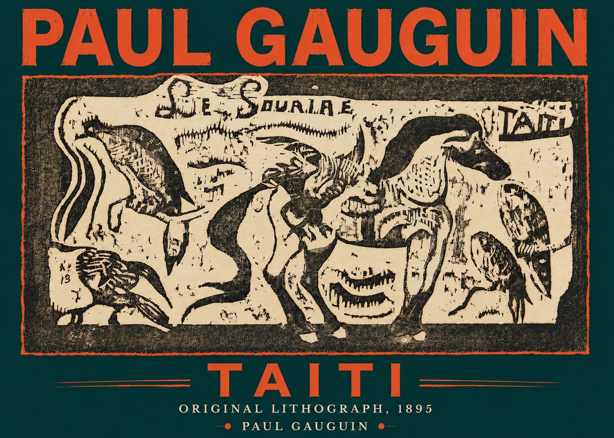 Paul Gauguin Taiti No4 - Plakát