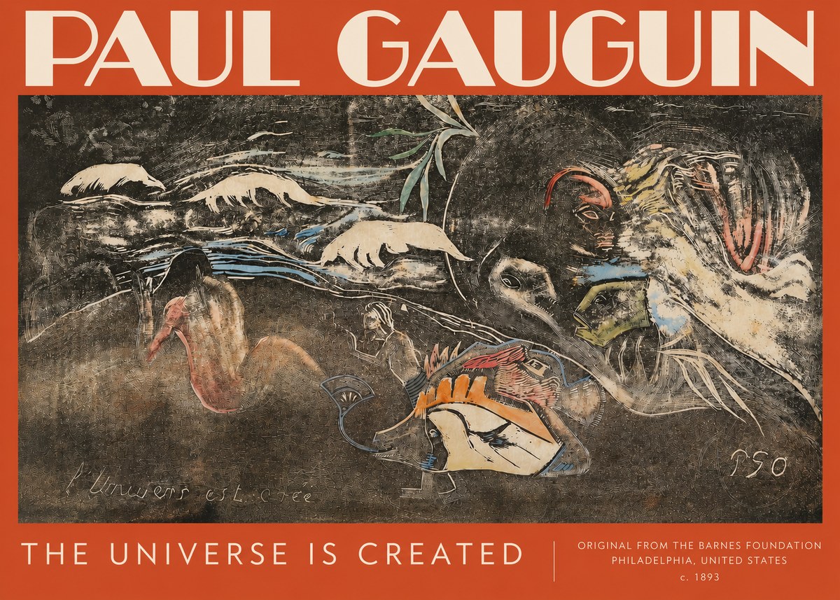 Paul Gauguin The Universe Is Created II No3 - Plakát