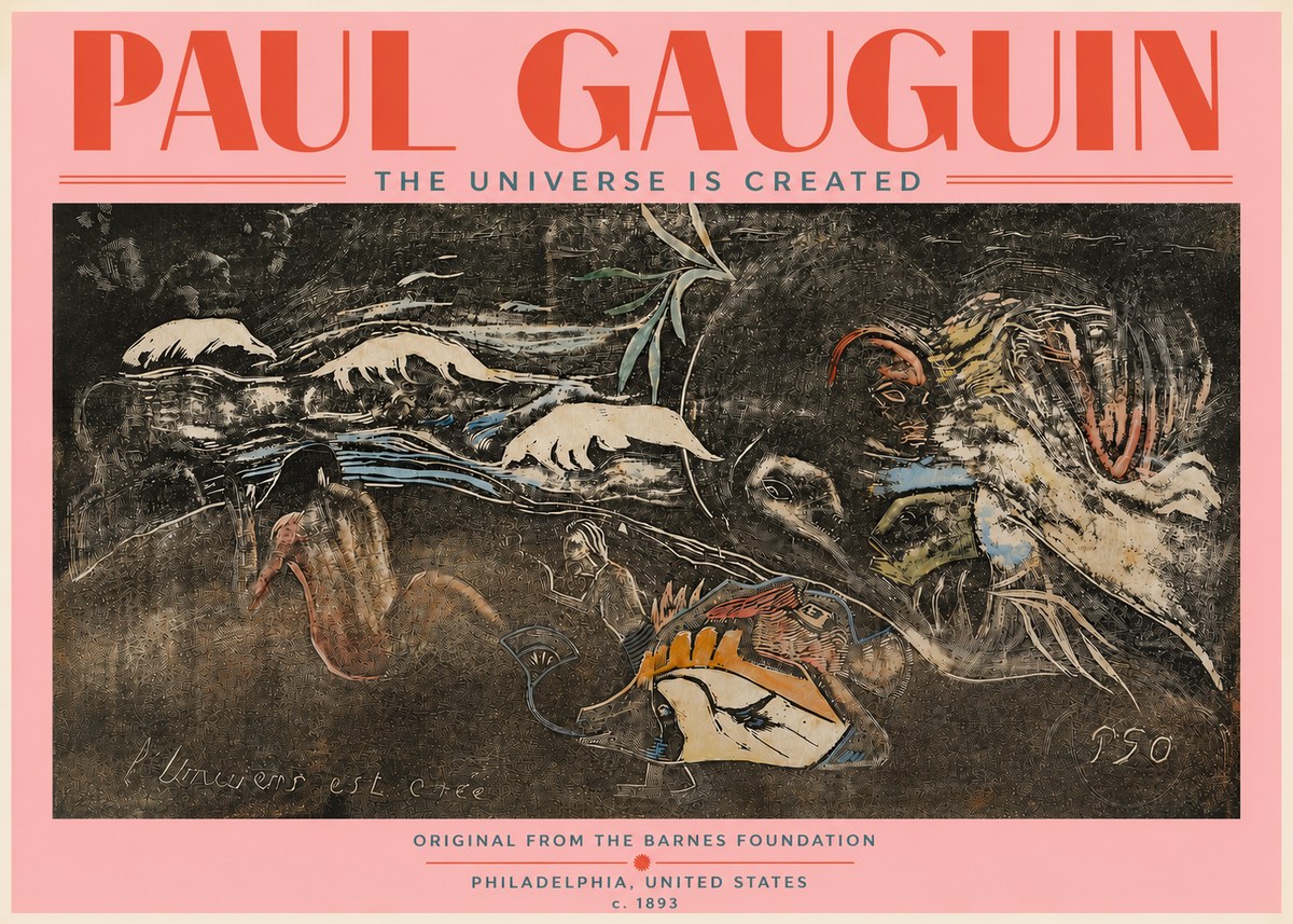 Paul Gauguin The Universe Is Created II No5 - Plakát