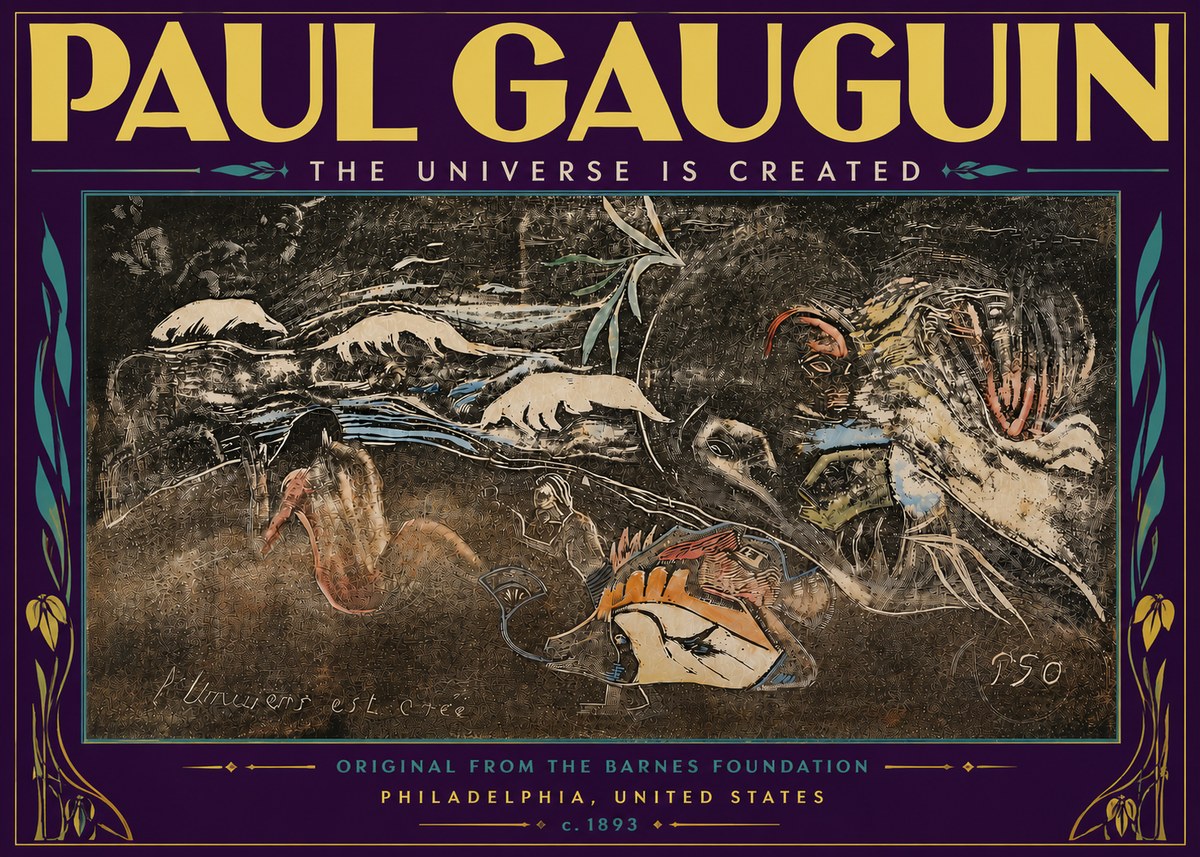 Paul Gauguin The Universe Is Created II No6 - Plakát