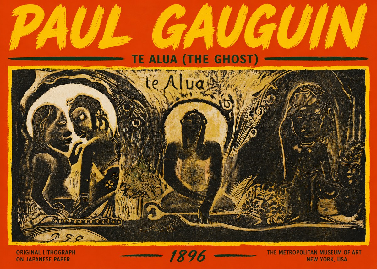 Paul Gauguin Te Alua (the Ghost) No5 - Plakát