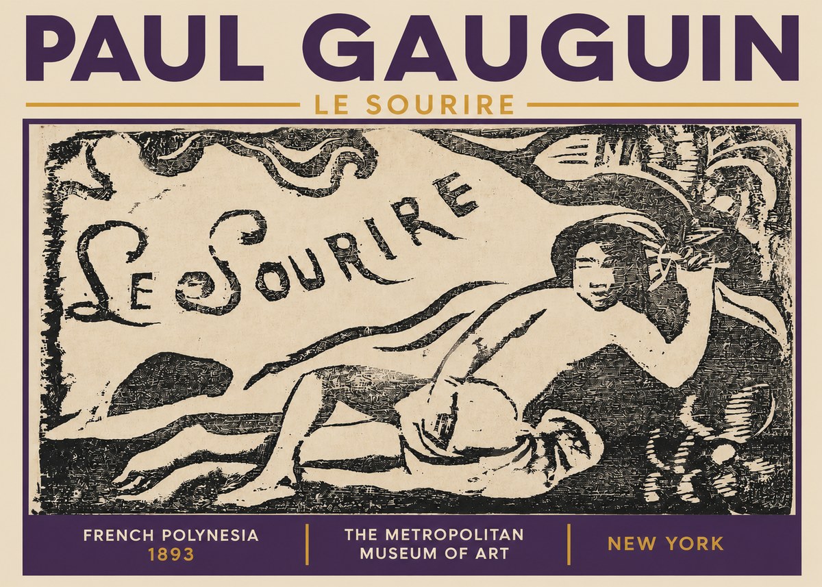 Paul Gauguin Le Sourire No3 - Plakát