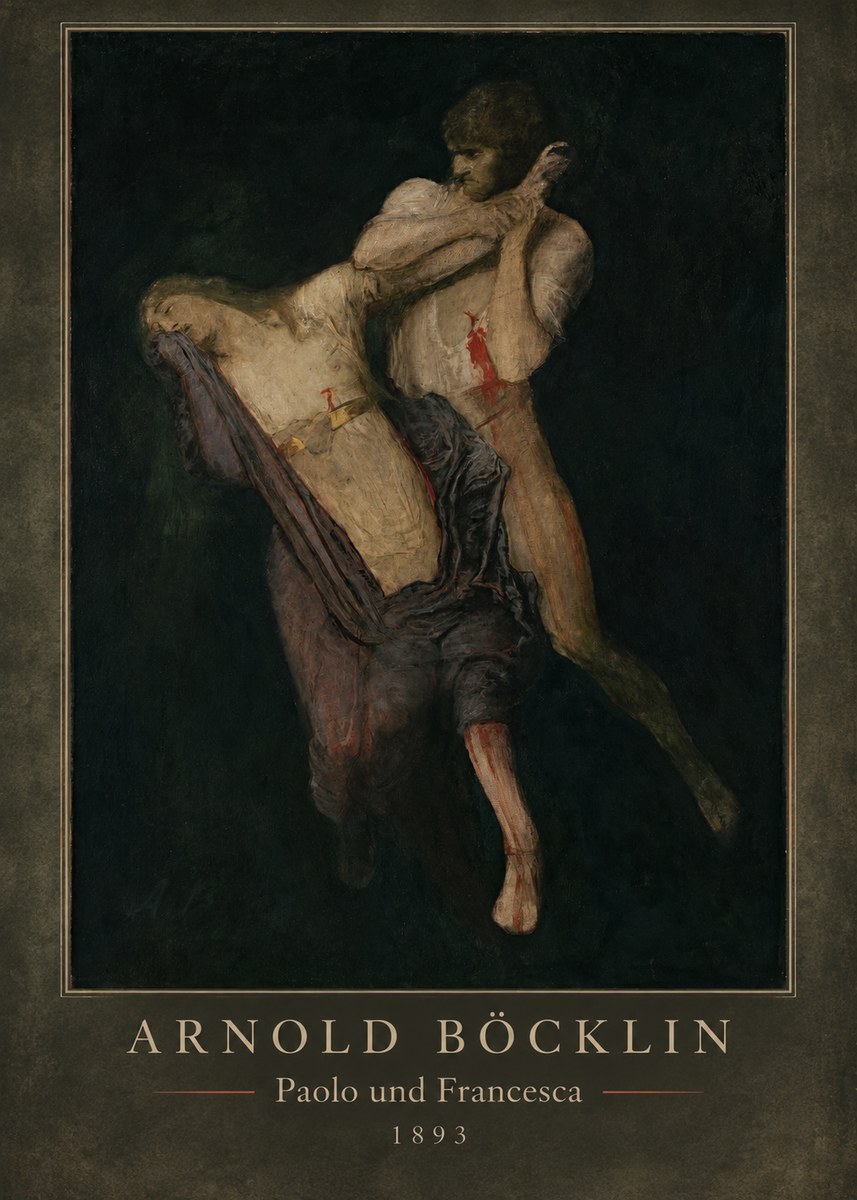 Arnold Böcklin Paolo Und Francesca No1 - Plakát