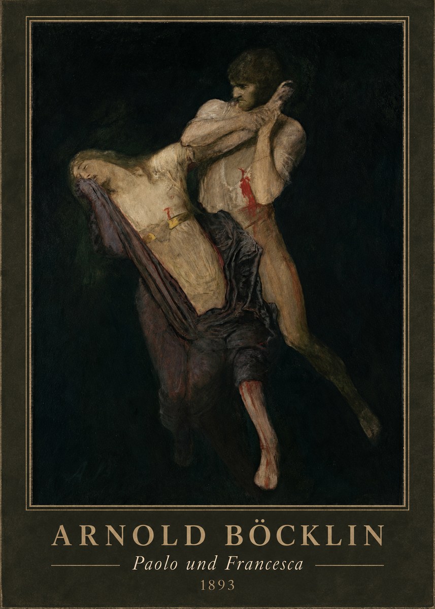 Arnold Böcklin Paolo Und Francesca No4 - Plakát