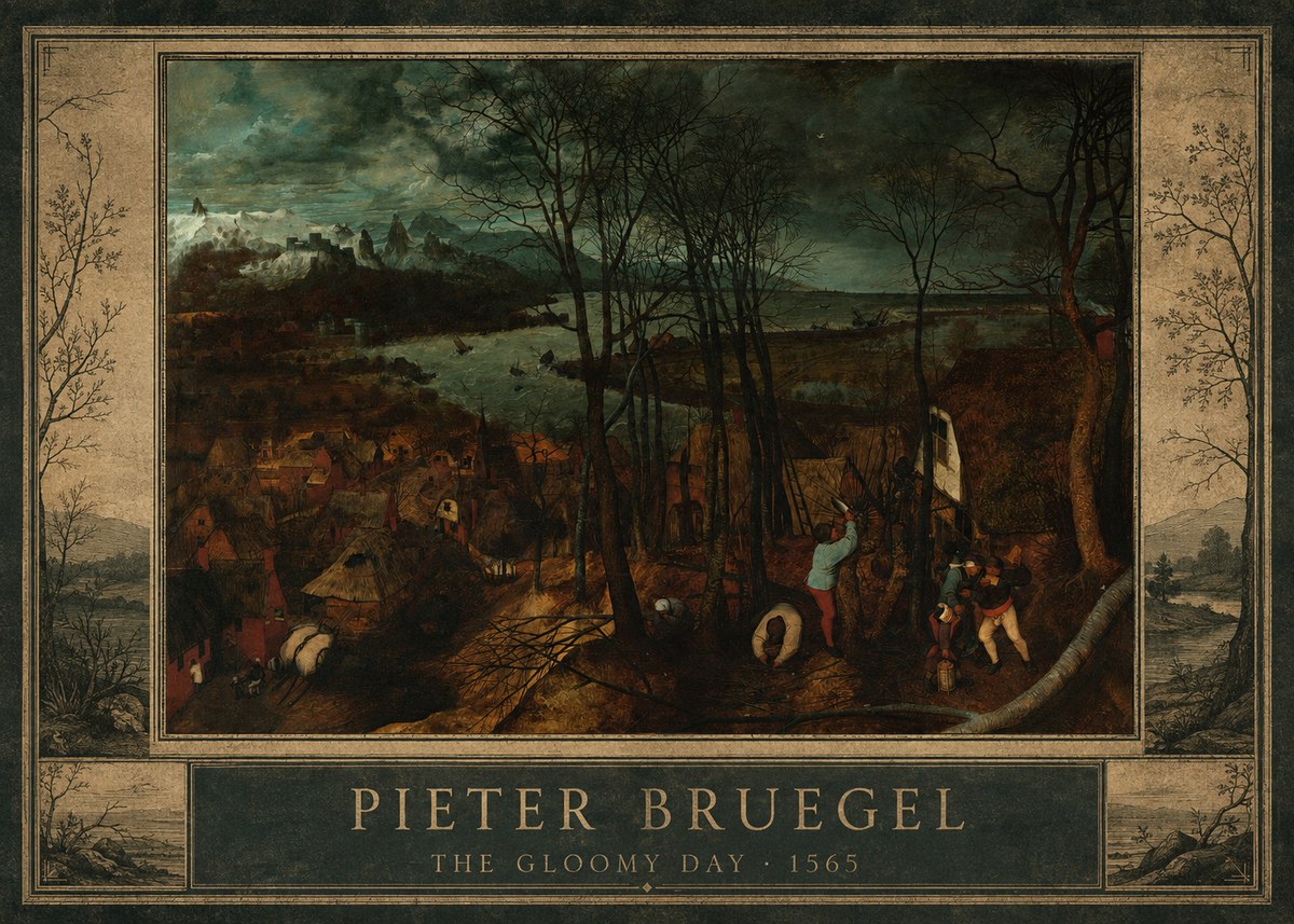 Pieter Bruegel The Gloomy Day No1 - Plakát