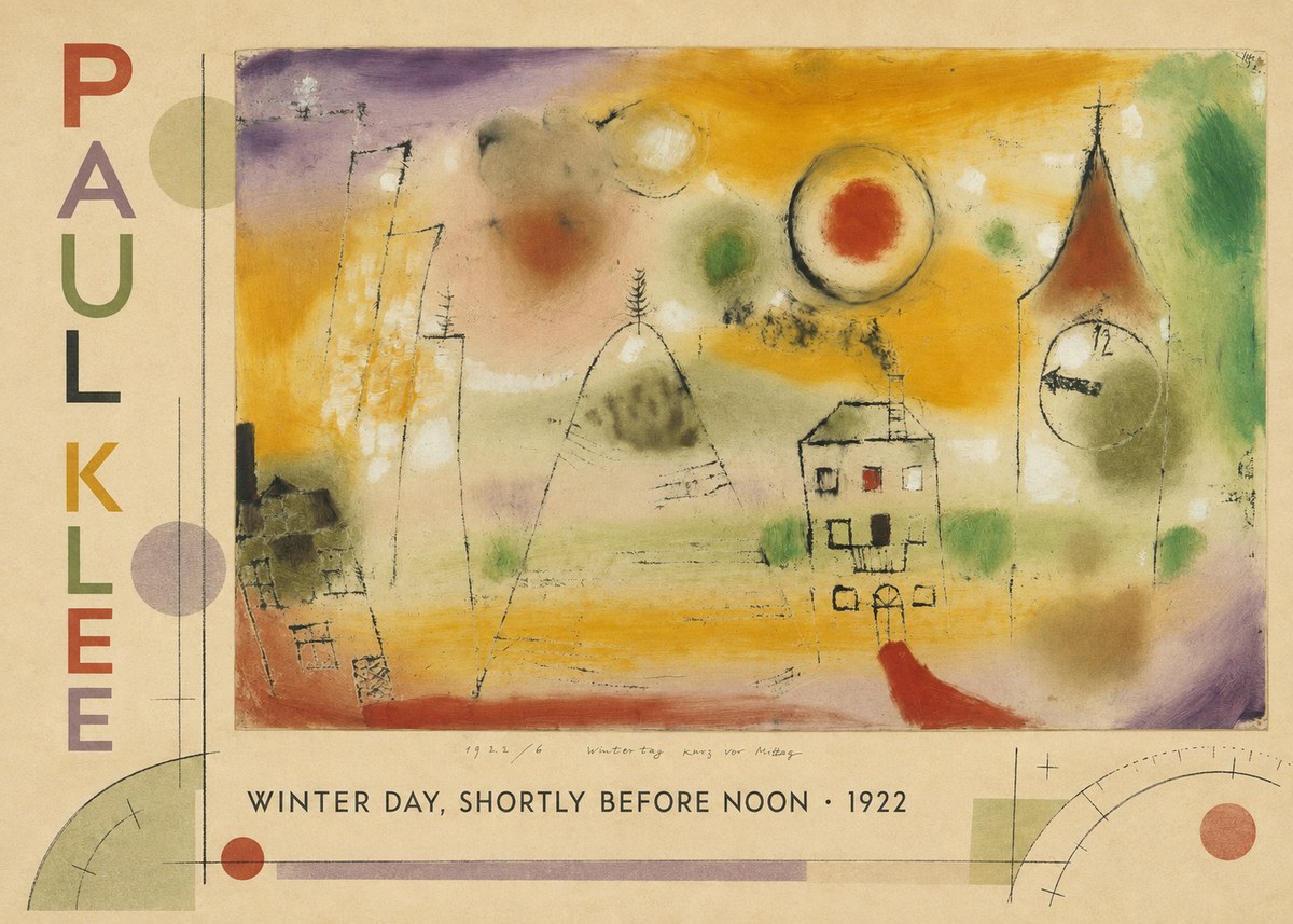 Paul Klee Winter Day, Shortly Before Noon No2 - Plakát
