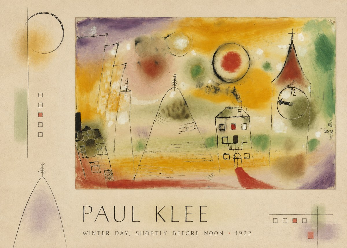 Paul Klee Winter Day, Shortly Before Noon No3 - Plakát