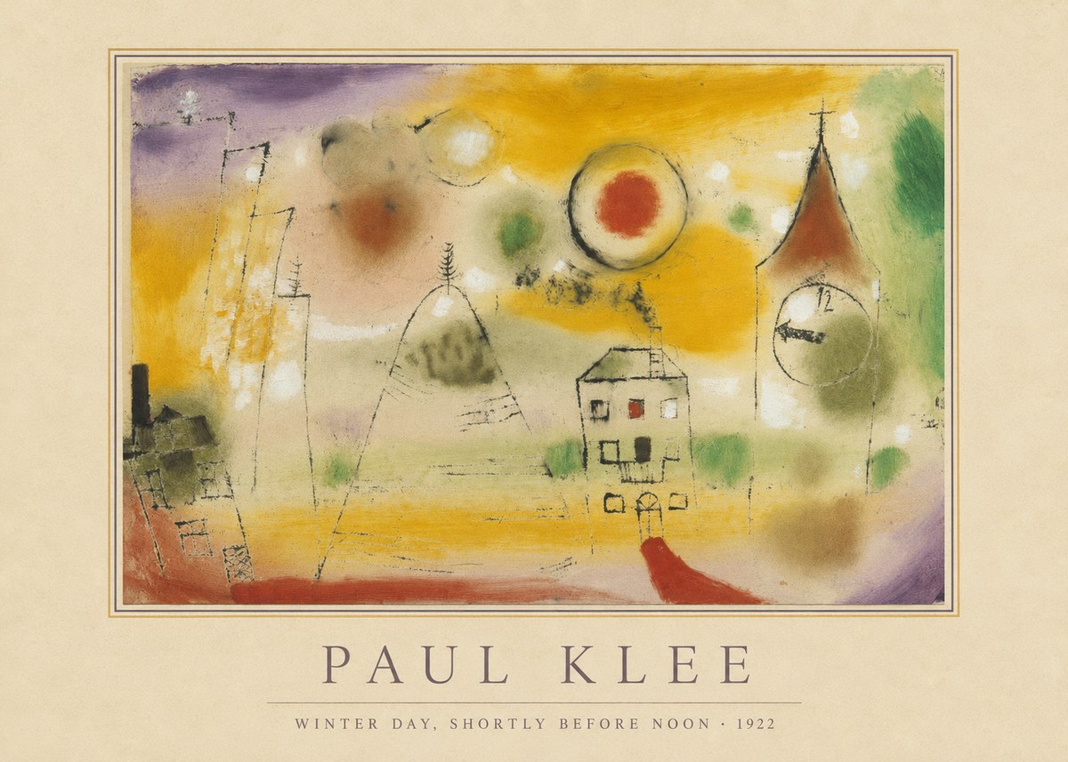 Paul Klee Winter Day, Shortly Before Noon No4 - Plakát