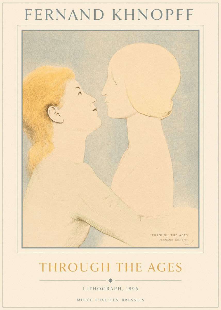 Fernand Khnopff Through the Ages No5 - Plakát