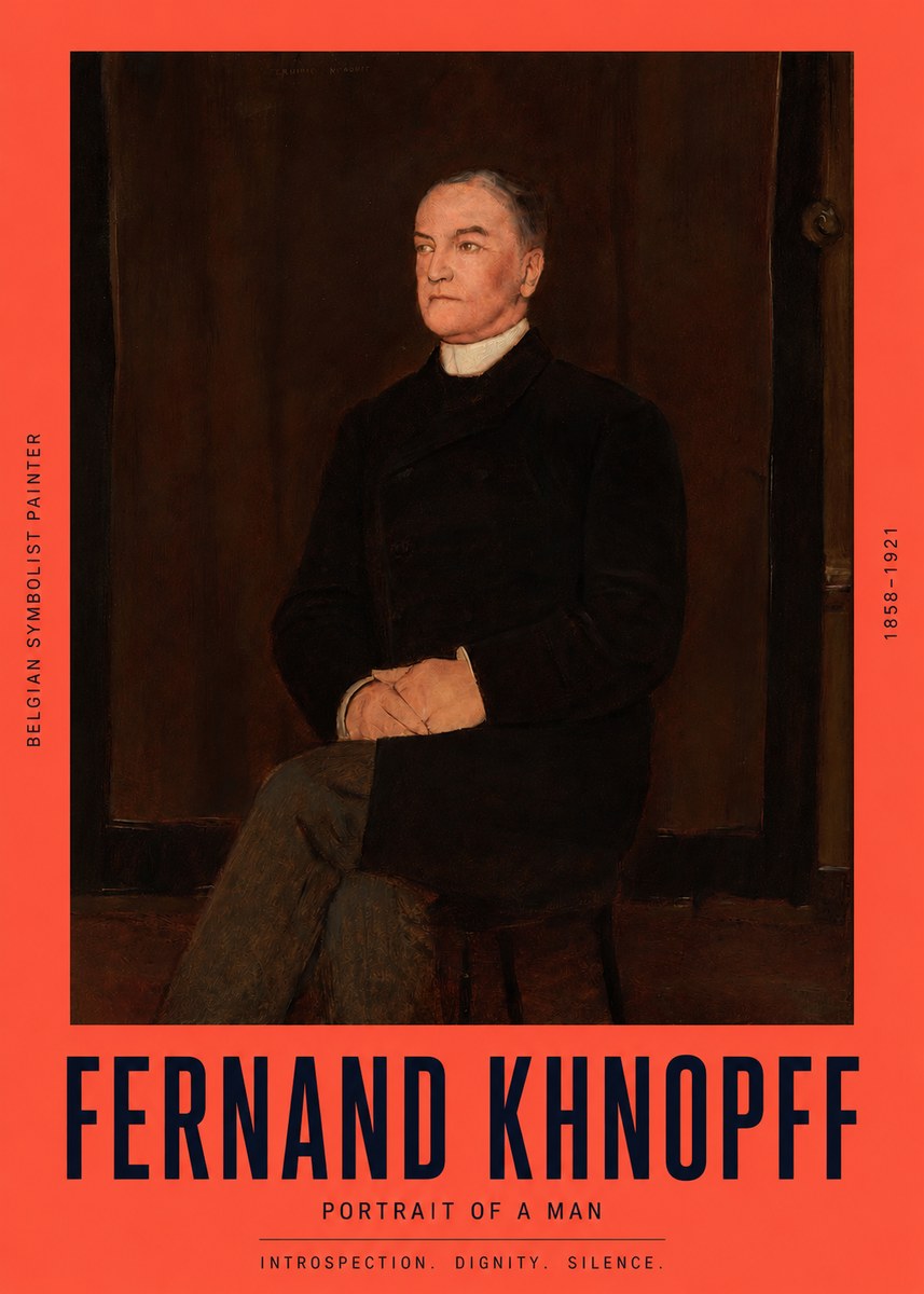 Fernand Khnopff Portrait of a Man No2 - Plakát