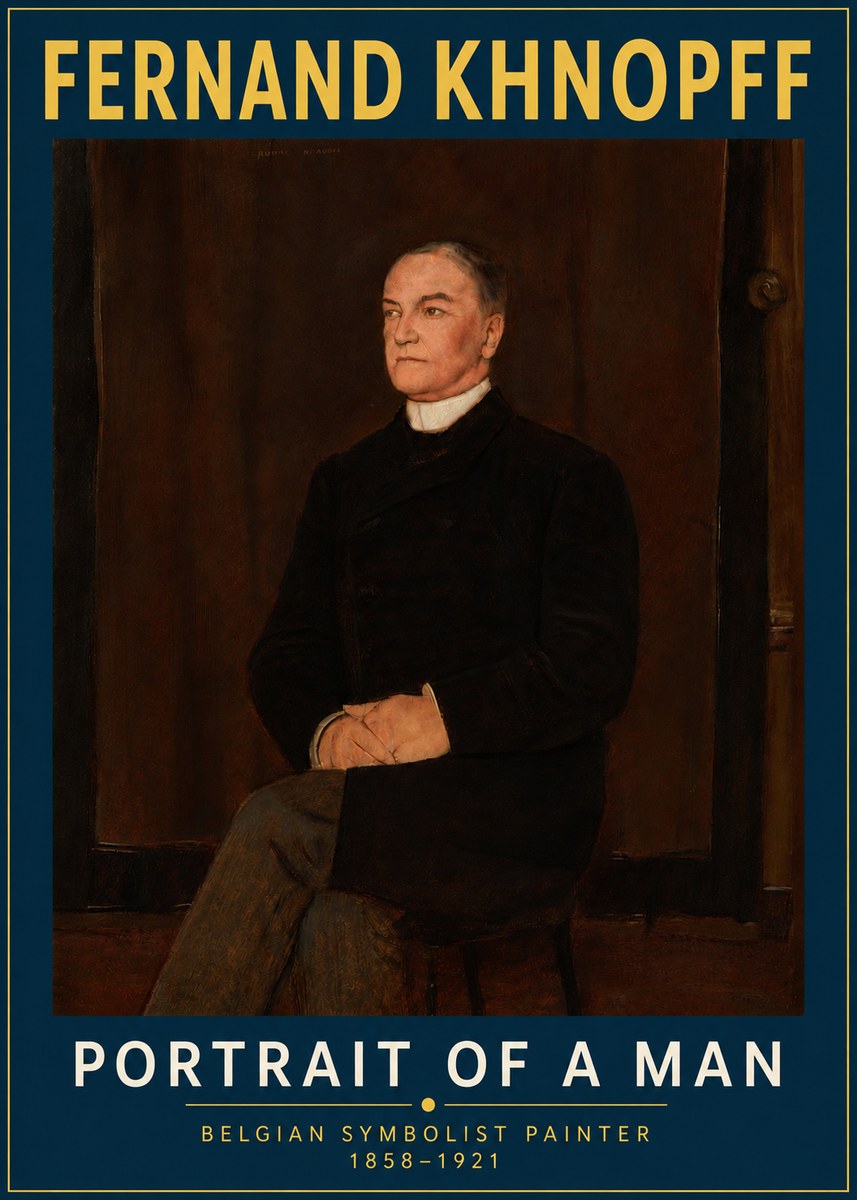 Fernand Khnopff Portrait of a Man No4 - Plakát