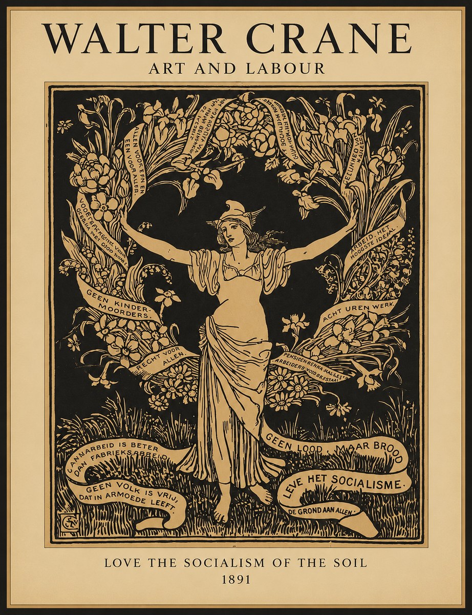 Walter Crane Art and Labour No1 - Plakát