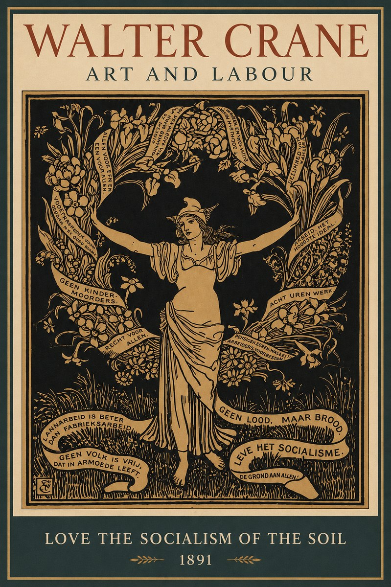 Walter Crane Art and Labour No2 - Plakát