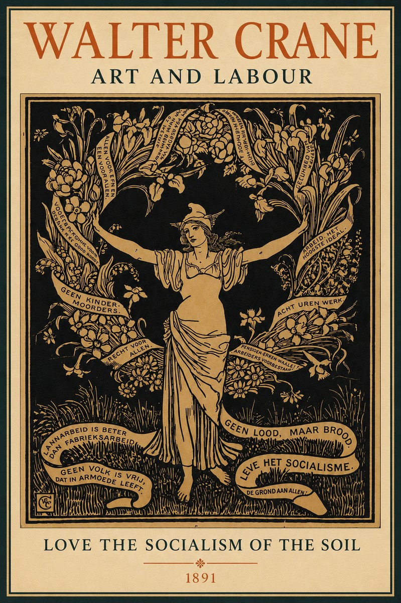Walter Crane Art and Labour No4 - Plakát