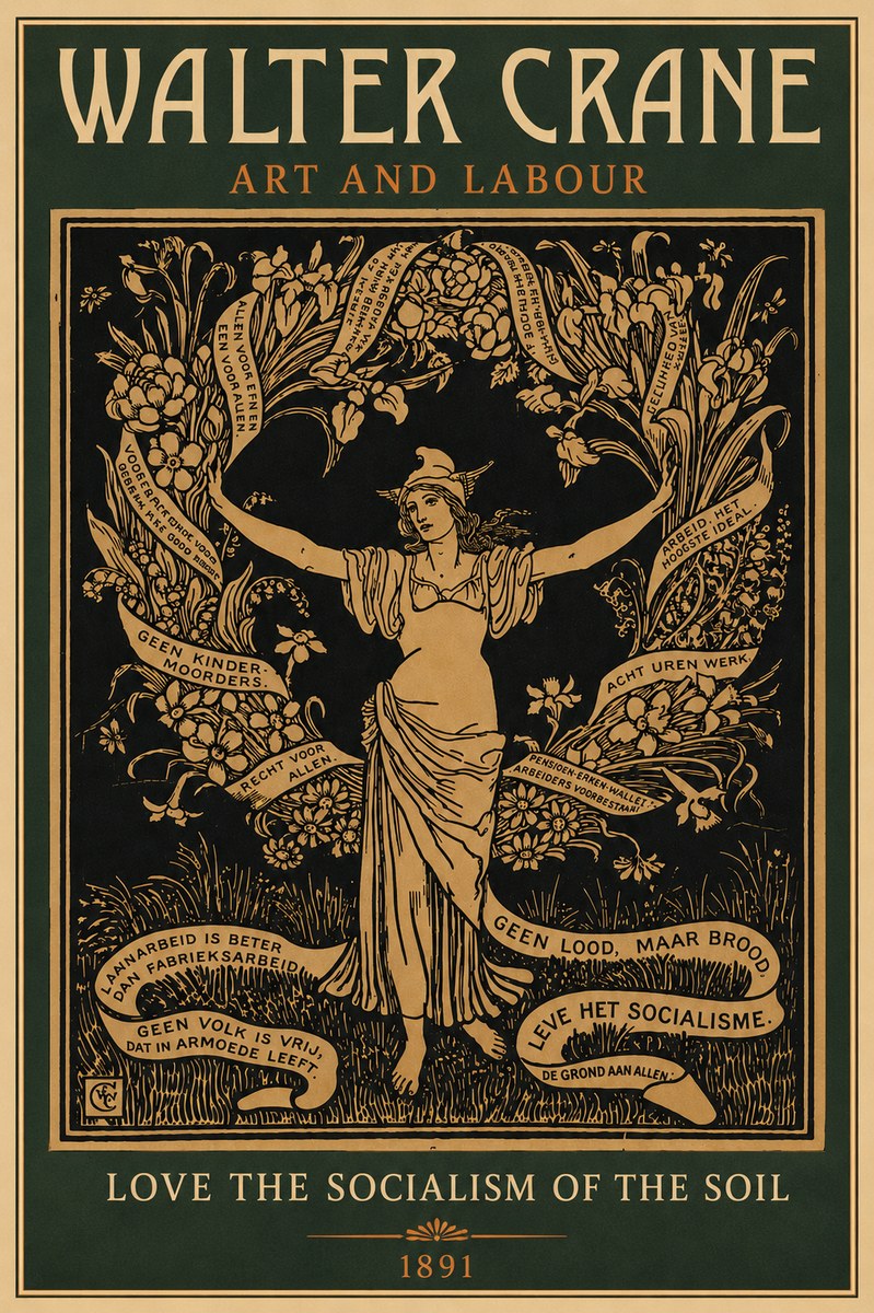 Walter Crane Art and Labour No5 - Plakát