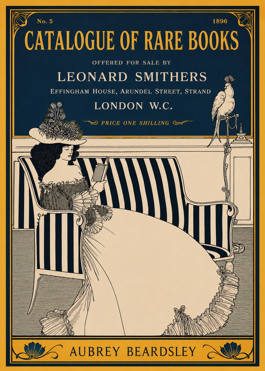 Aubrey Beardsley Catalogue of Rare Books No2 - Plakát