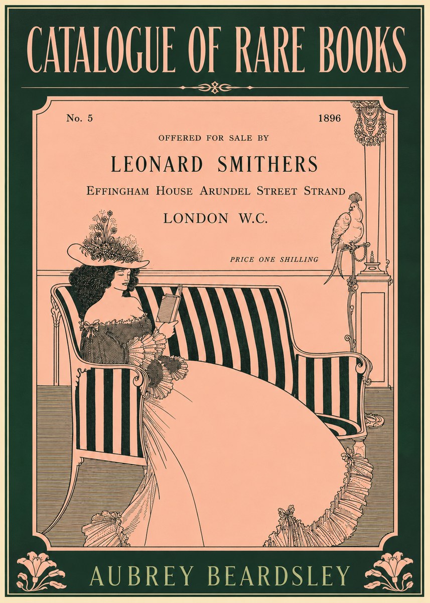 Aubrey Beardsley Catalogue of Rare Books No5 - Plakát
