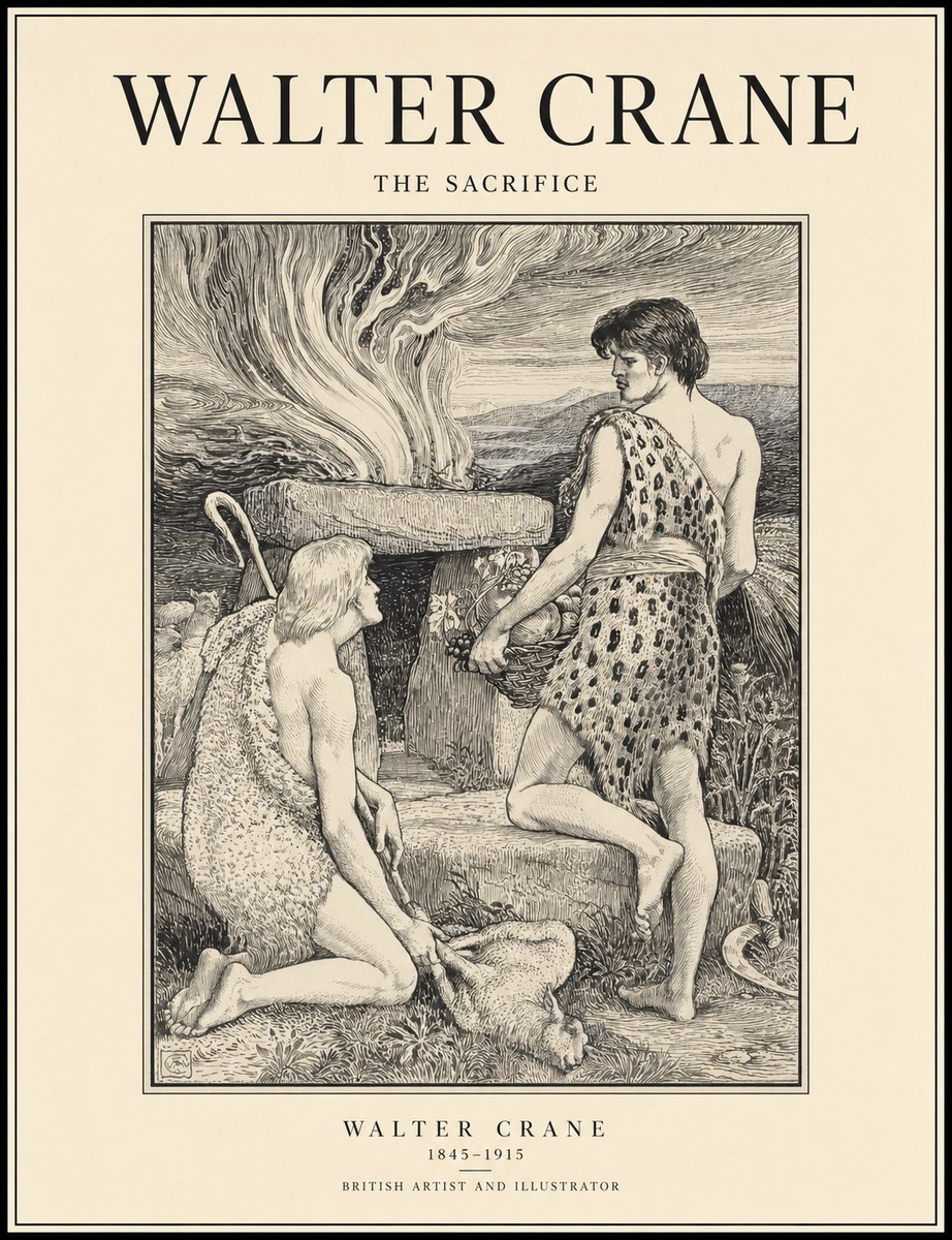 Walter Crane The Sacrifice No1 - Plakát
