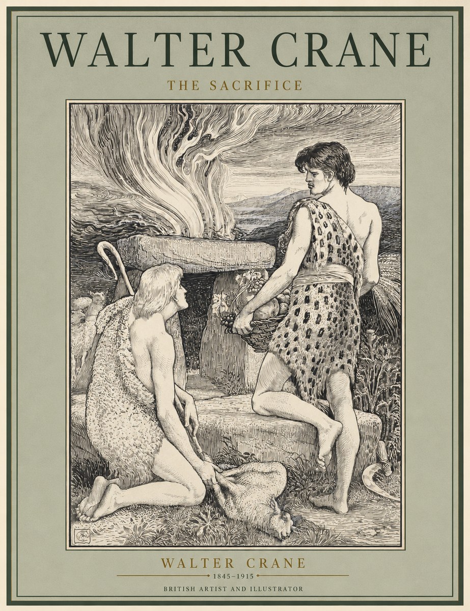 Walter Crane The Sacrifice No2 - Plakát