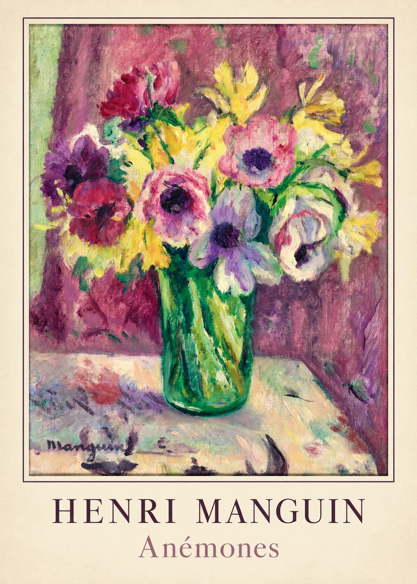 Henri Manguin Anémones No2 - Plakát