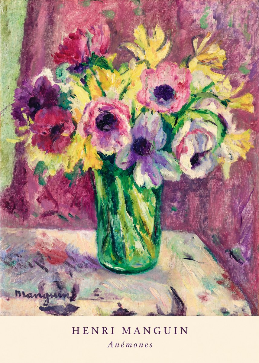 Henri Manguin Anémones No6 - Plakát