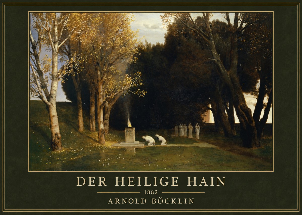 Arnold Böcklin Der Heilige Hain I No1 - Plakát