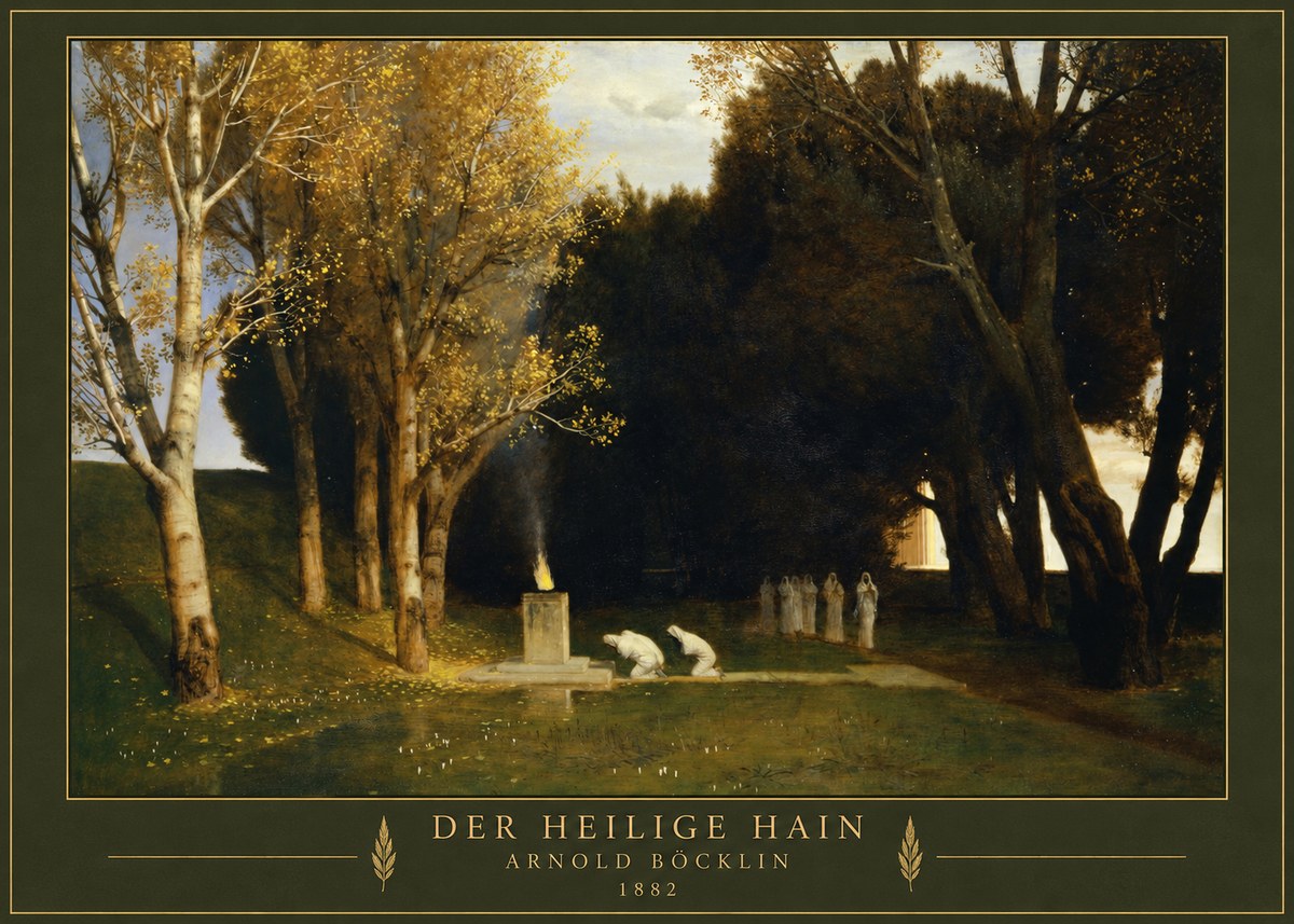 Arnold Böcklin Der Heilige Hain I No3 - Plakát