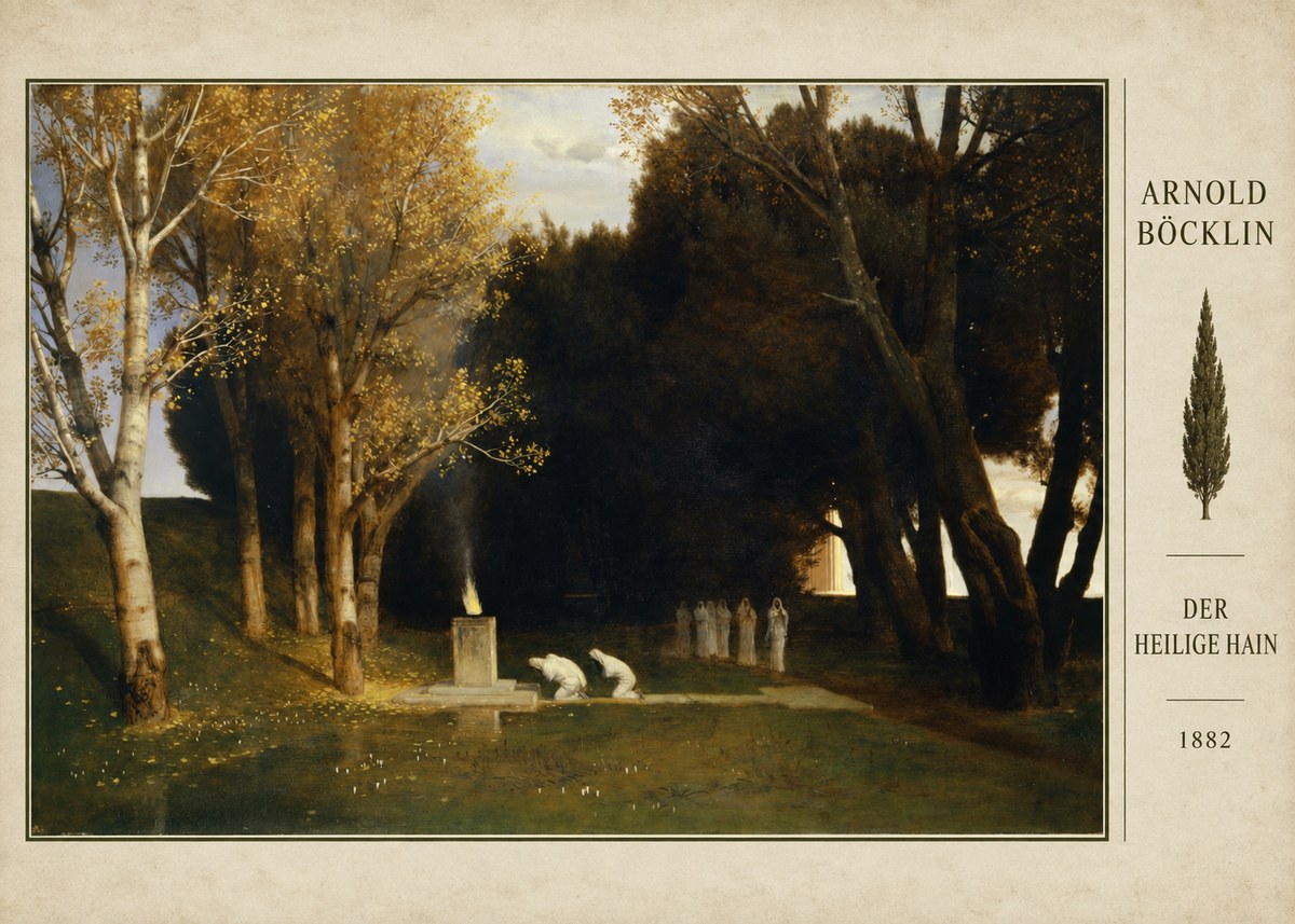 Arnold Böcklin Der Heilige Hain I No4 - Plakát