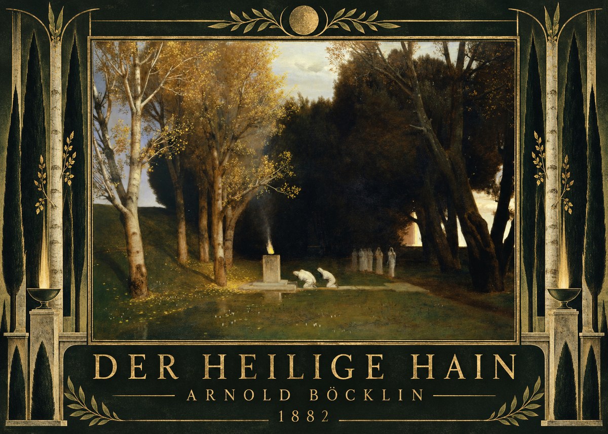 Arnold Böcklin Der Heilige Hain I No5 - Plakát