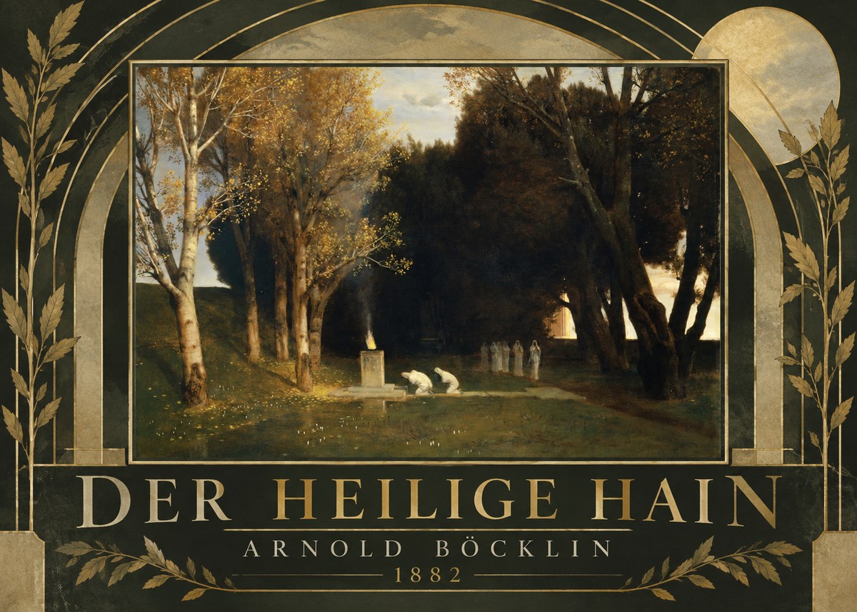 Arnold Böcklin Der Heilige Hain I No6 - Plakát