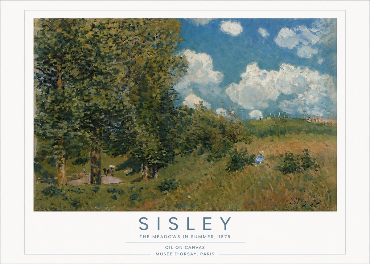 Sisley The Meadows in Summer, 1875 No4 - Plakát
