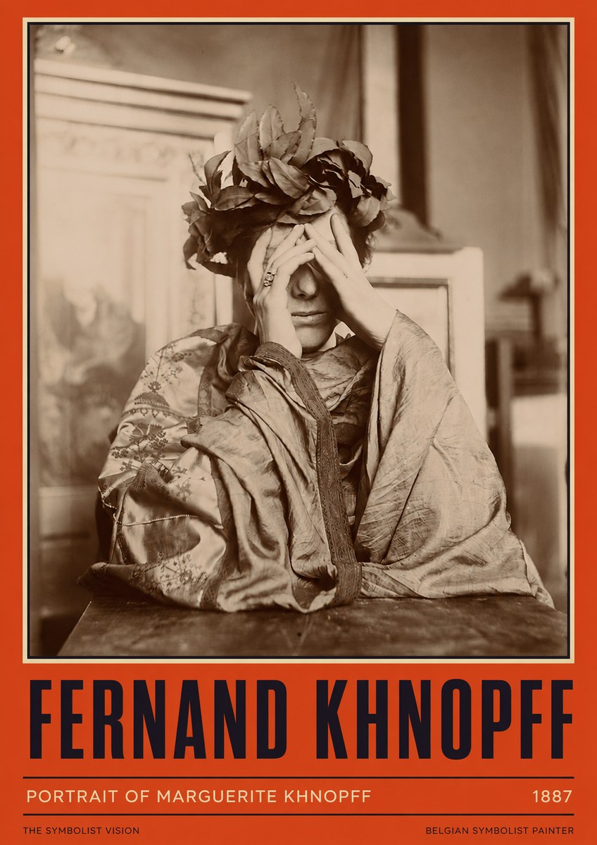 Fernand Khnopff Portrait of Marguerite Khnopff No2 - Plakát