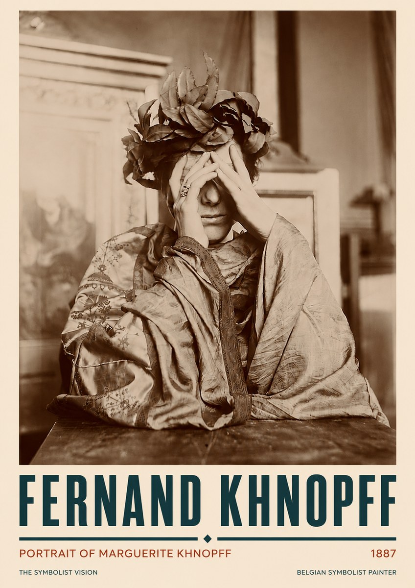 Fernand Khnopff Portrait of Marguerite Khnopff No4 - Plakát