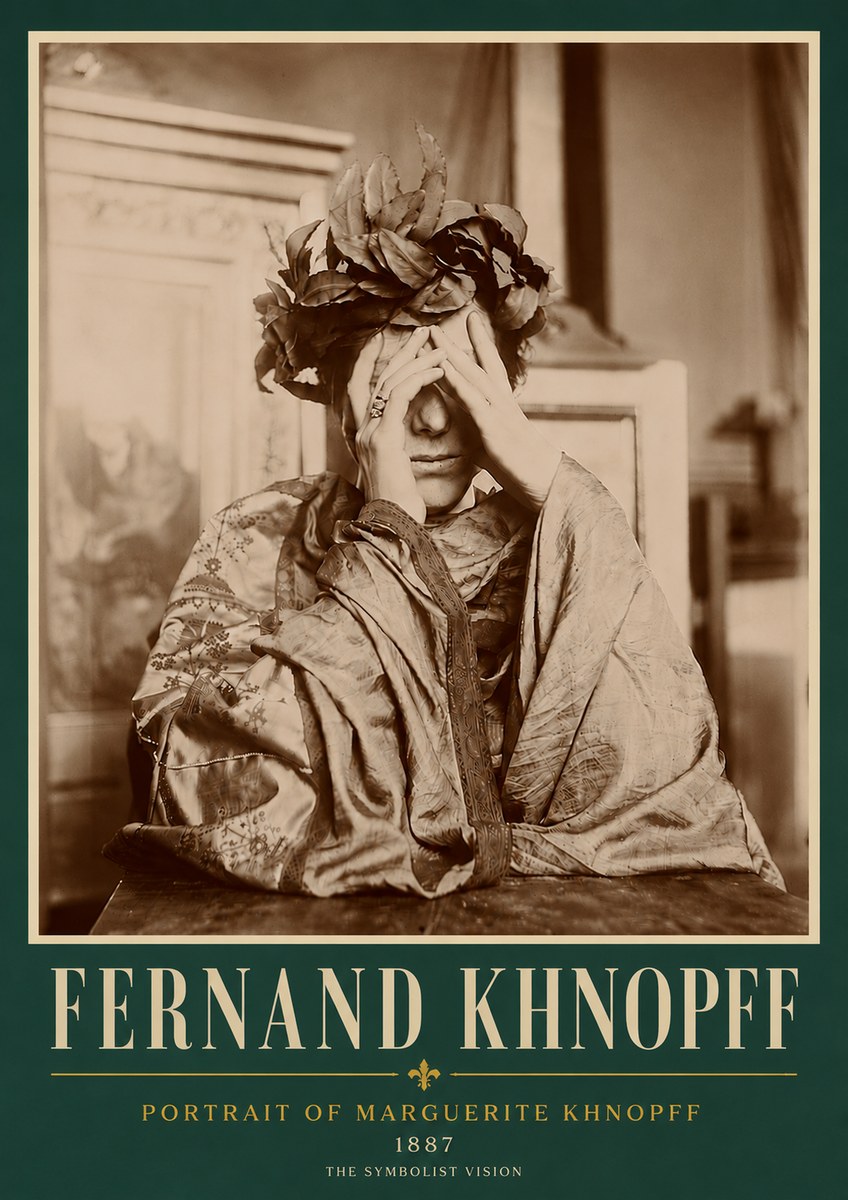Fernand Khnopff Portrait of Marguerite Khnopff No5 - Plakát