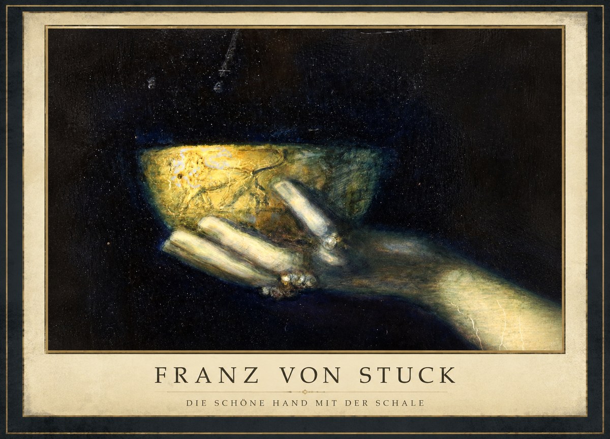 Franz von Stuck Die Schöne Hand Mit Der Schale No1 - Plakát