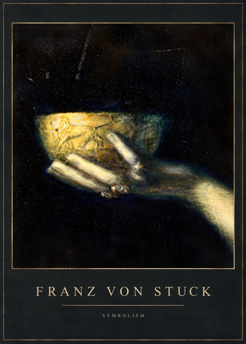 Franz von Stuck Die Schöne Hand Mit Der Schale No3 - Plakát