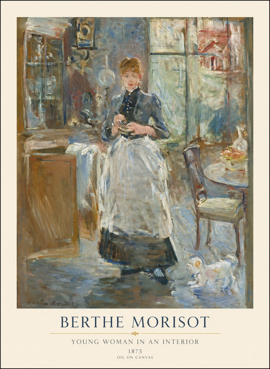 Berthe Morisot Young Woman in an Interior No1 - Plakát