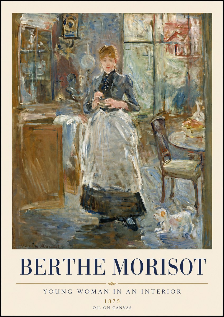 Berthe Morisot Young Woman in an Interior No3 - Plakát