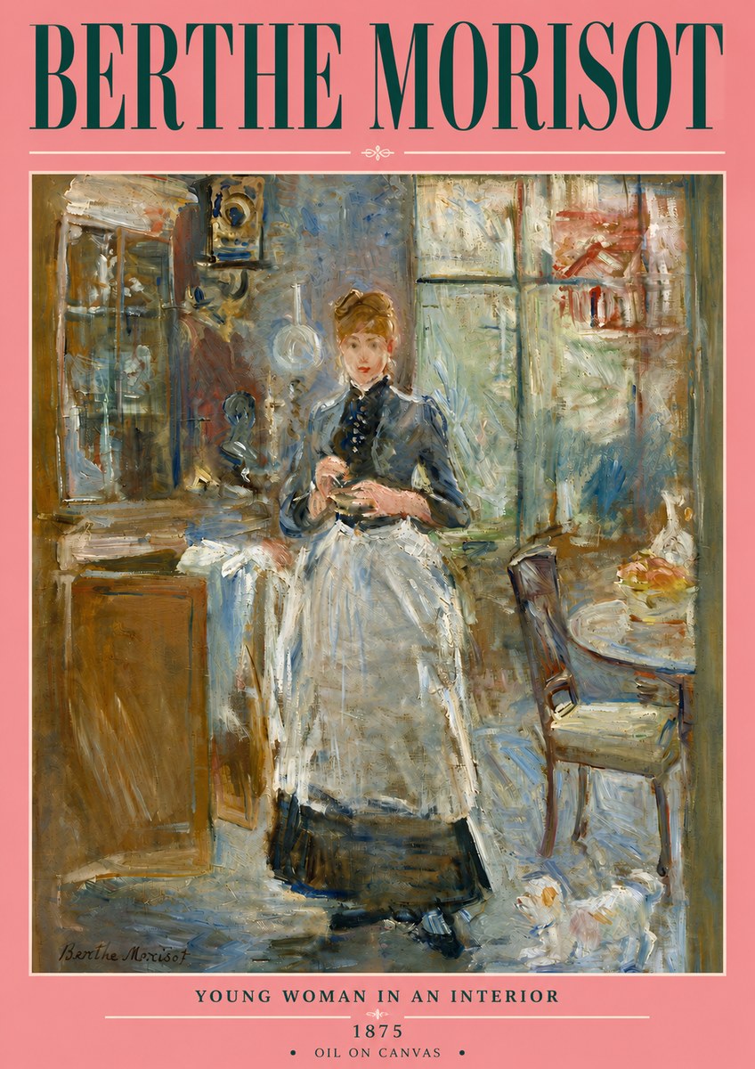 Berthe Morisot Young Woman in an Interior No6 - Plakát