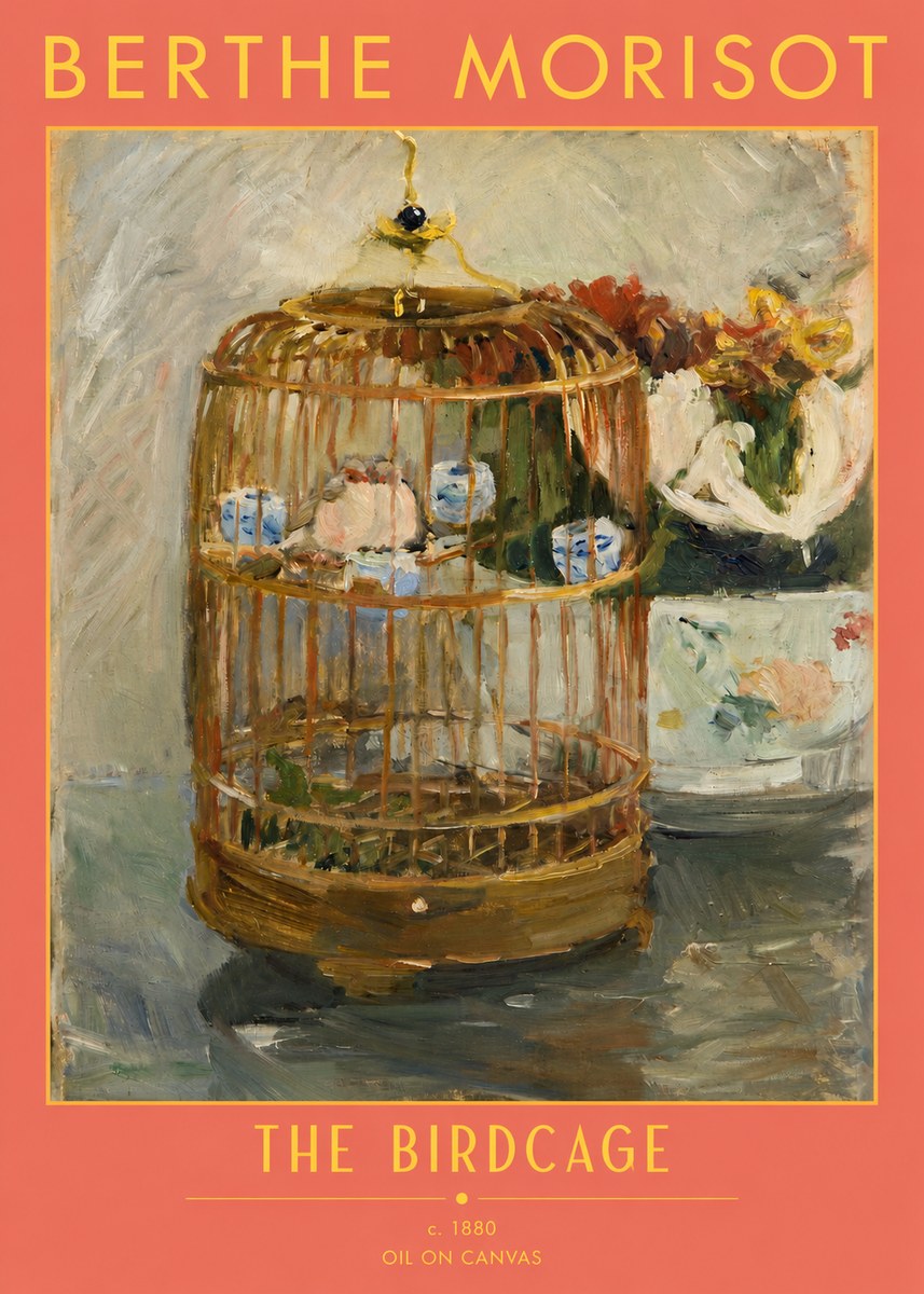 Berthe Morisot The Birdcage I No2 - Plakát