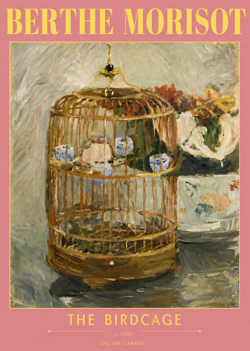 Berthe Morisot The Birdcage I No5 - Plakát