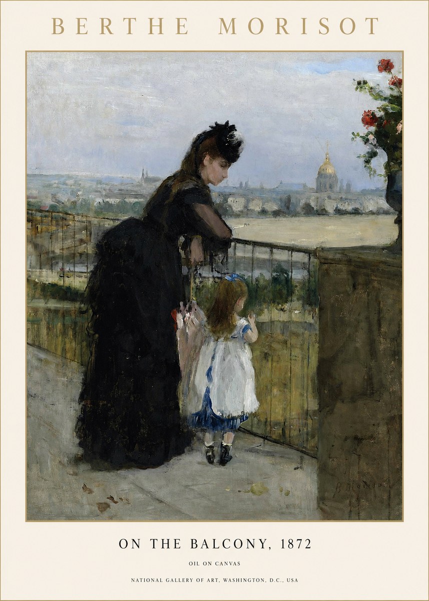 Berthe Morisot On the Balcony, 1872 No1 - Plakát