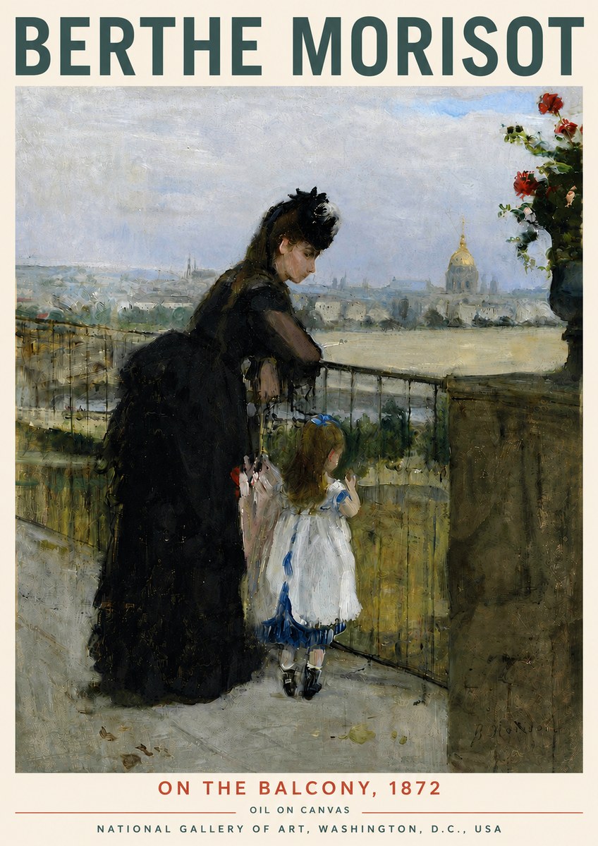 Berthe Morisot On the Balcony, 1872 No4 - Plakát