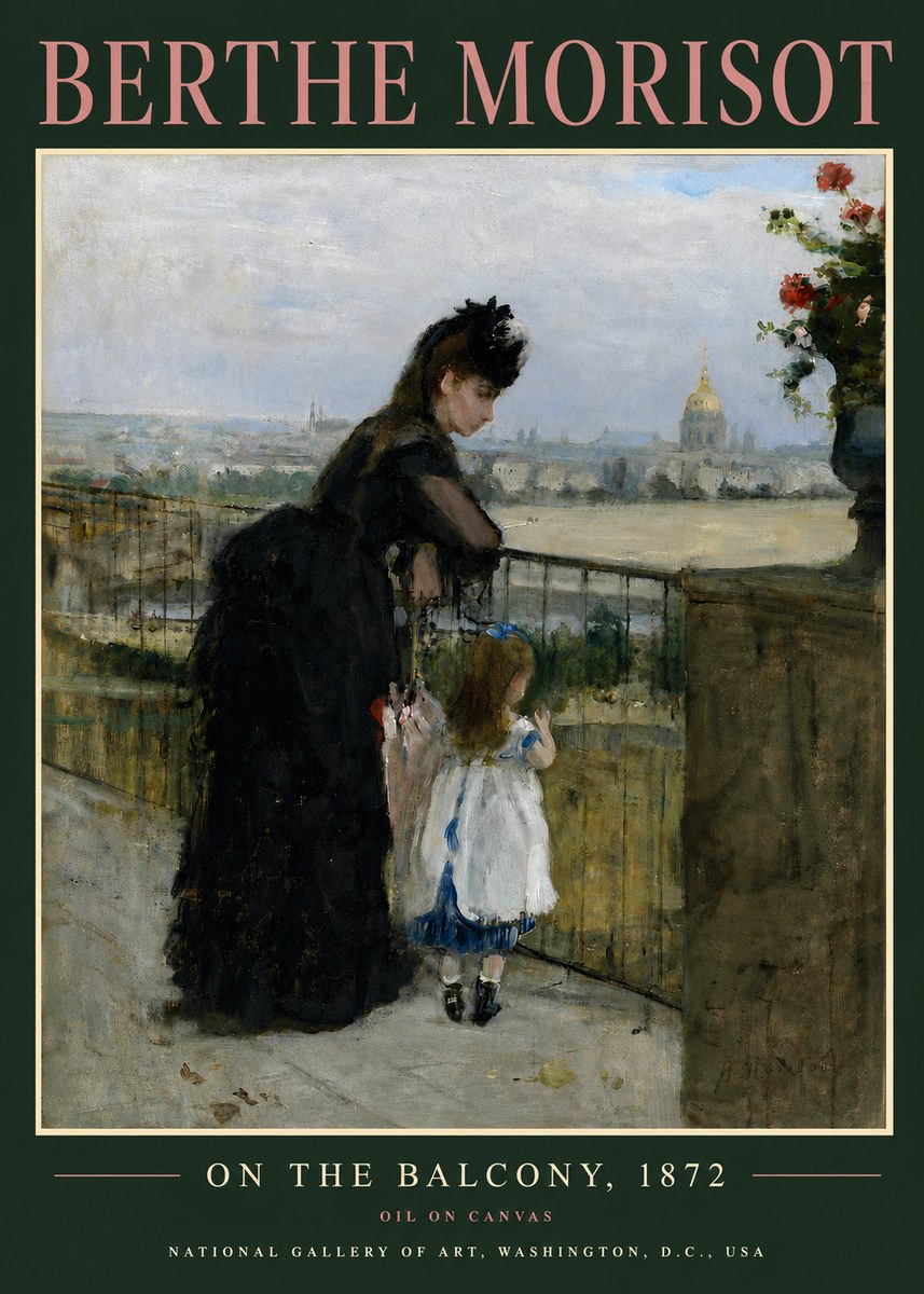 Berthe Morisot On the Balcony, 1872 No6 - Plakát