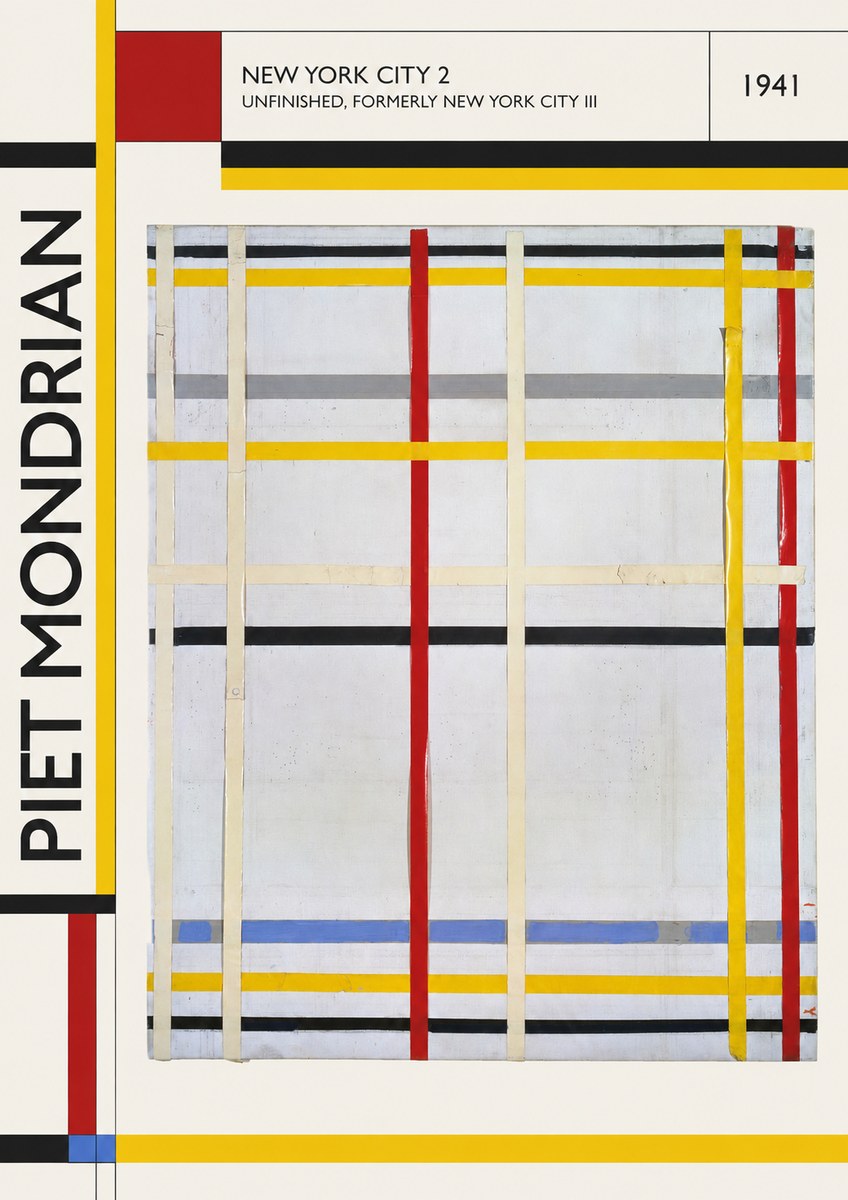 Piet Mondrian New York City 2 No2 - Plakát