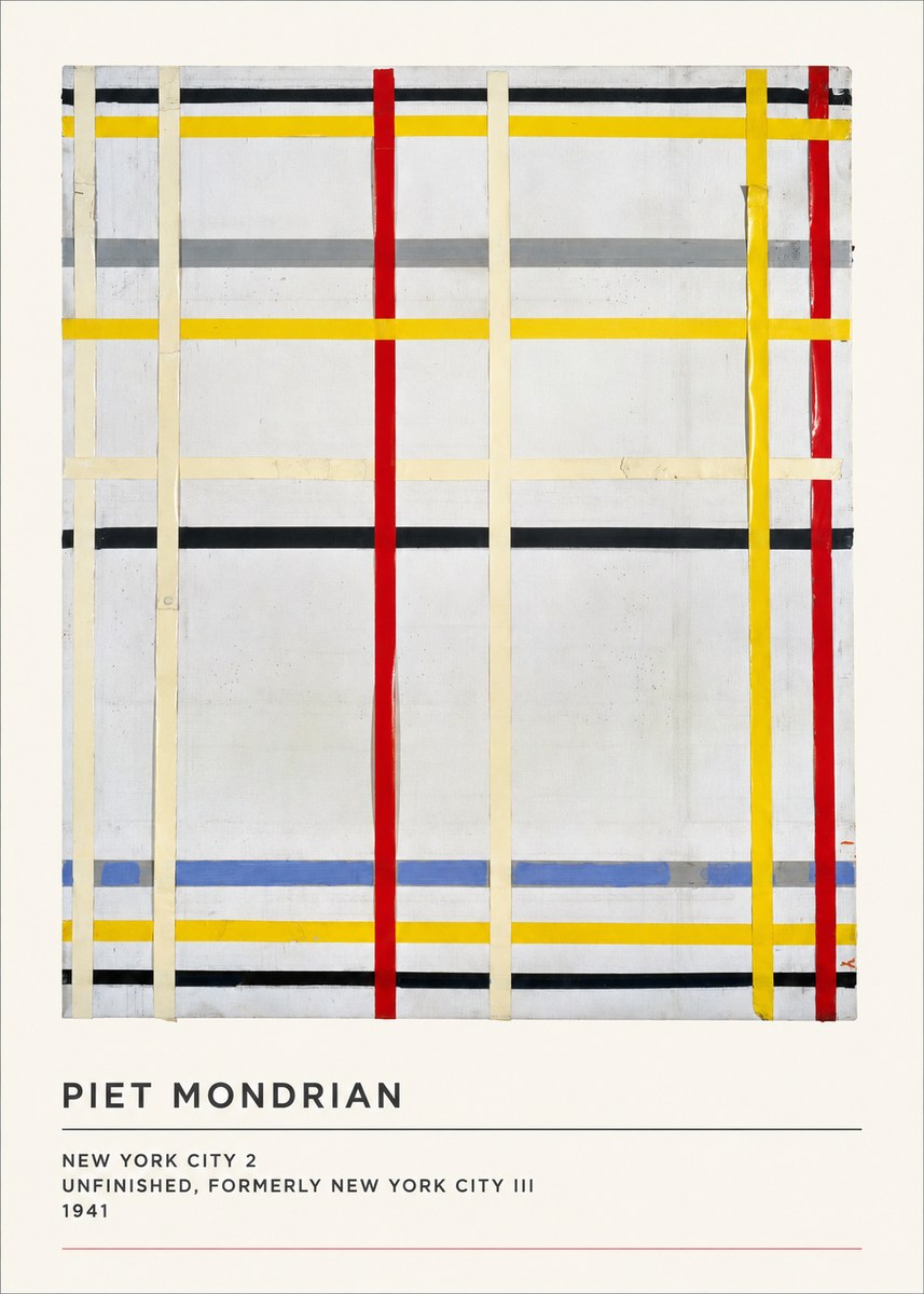 Piet Mondrian New York City 2 No3 - Plakát