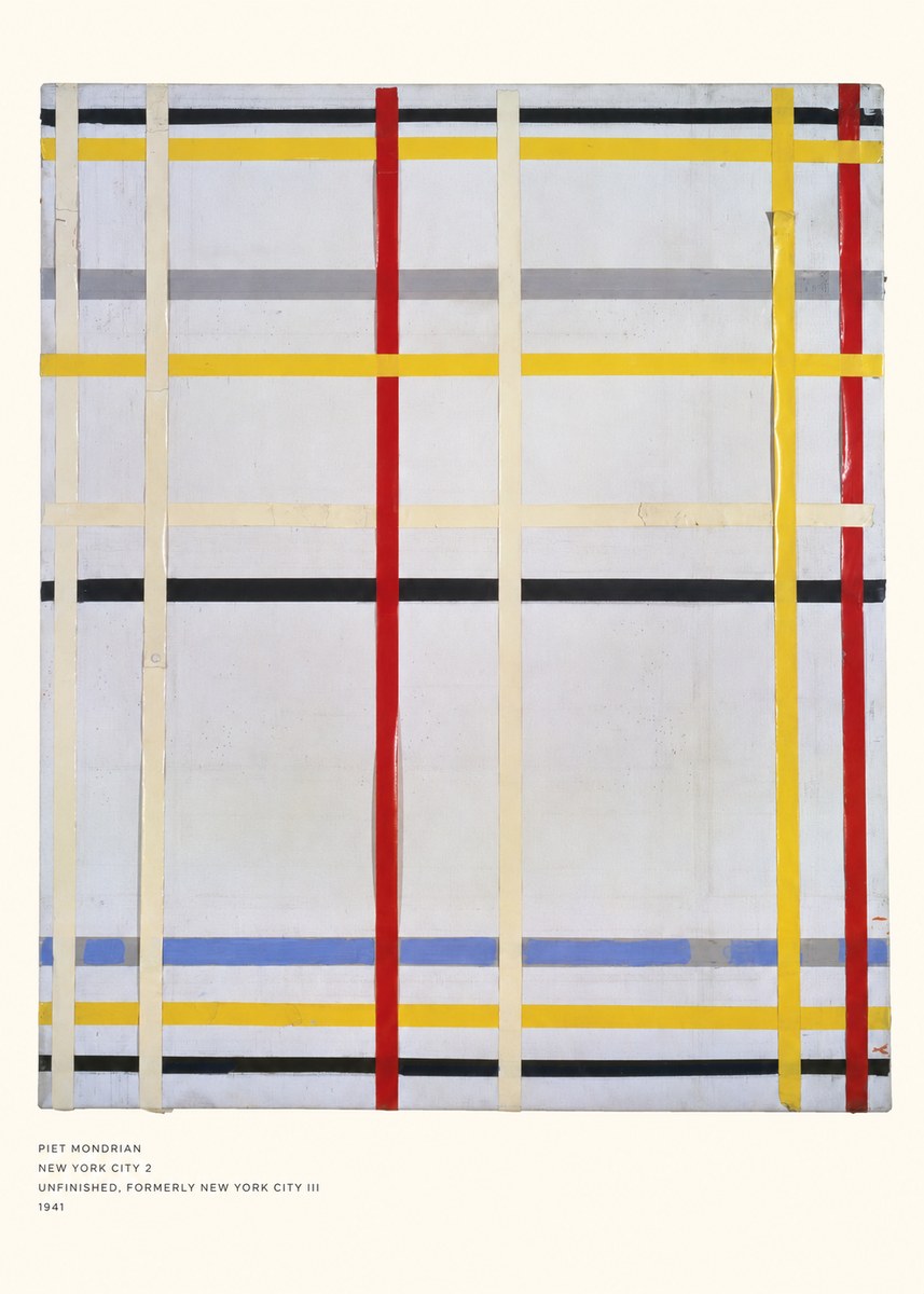 Piet Mondrian New York City 2 No5 - Plakát