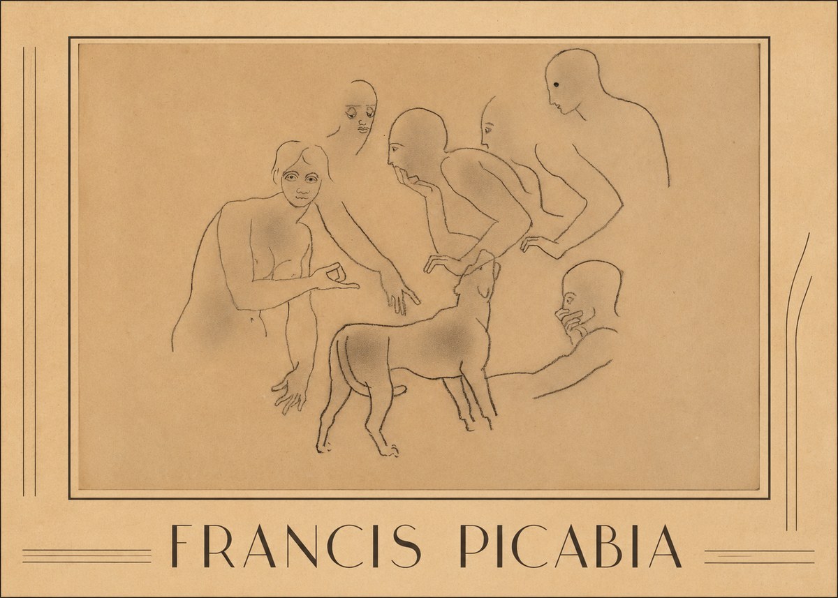 Francis Picabia Figures and Dog No1 - Plakát